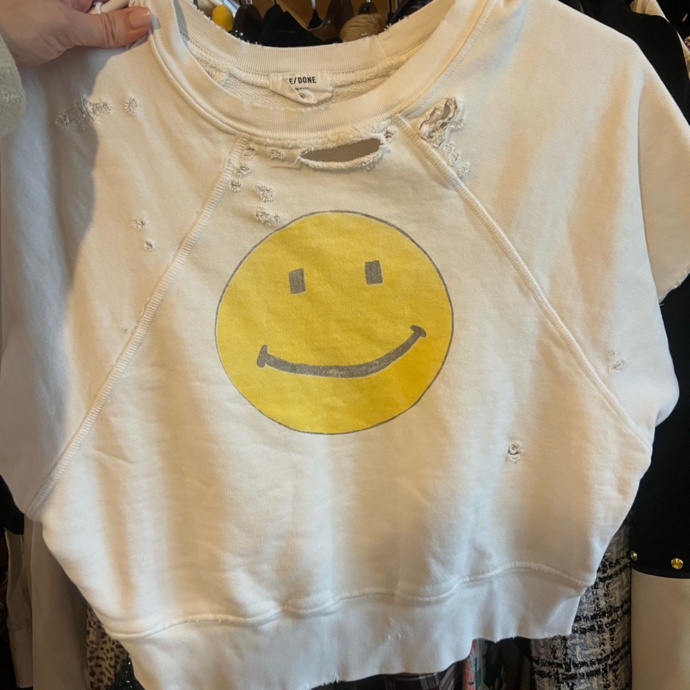 Re/Done Cropped Sweatshirt